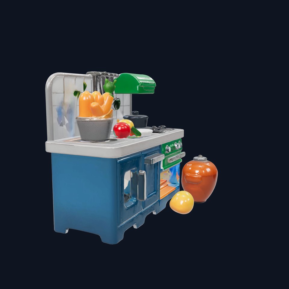 Miniature Kitchen Playset model pack