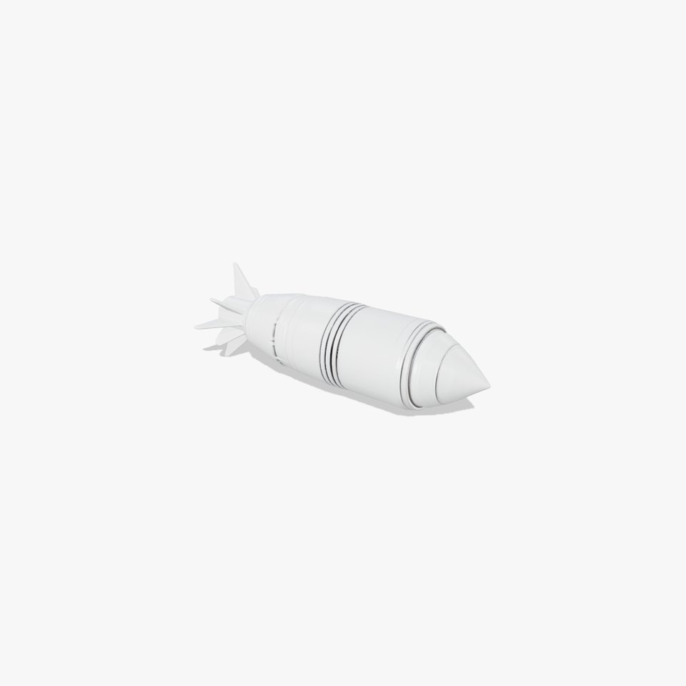 Aerodynamic Silver Missile Bomb model pack