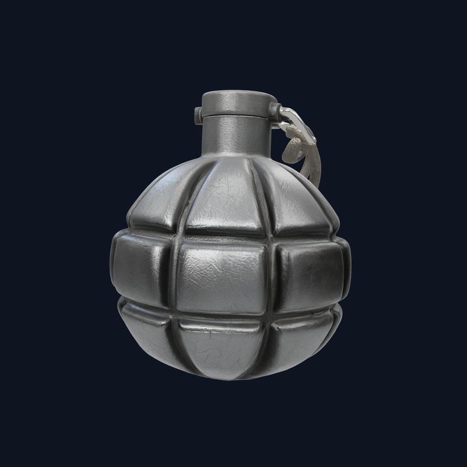 Vintage Iron Bomb 1940s Warfare Design model pack