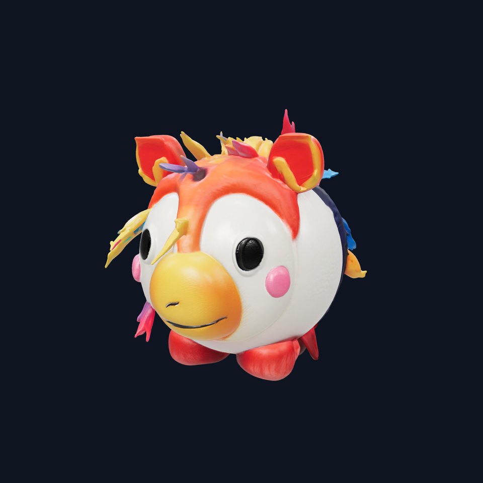 Vibrant Plush Toy Creature model pack