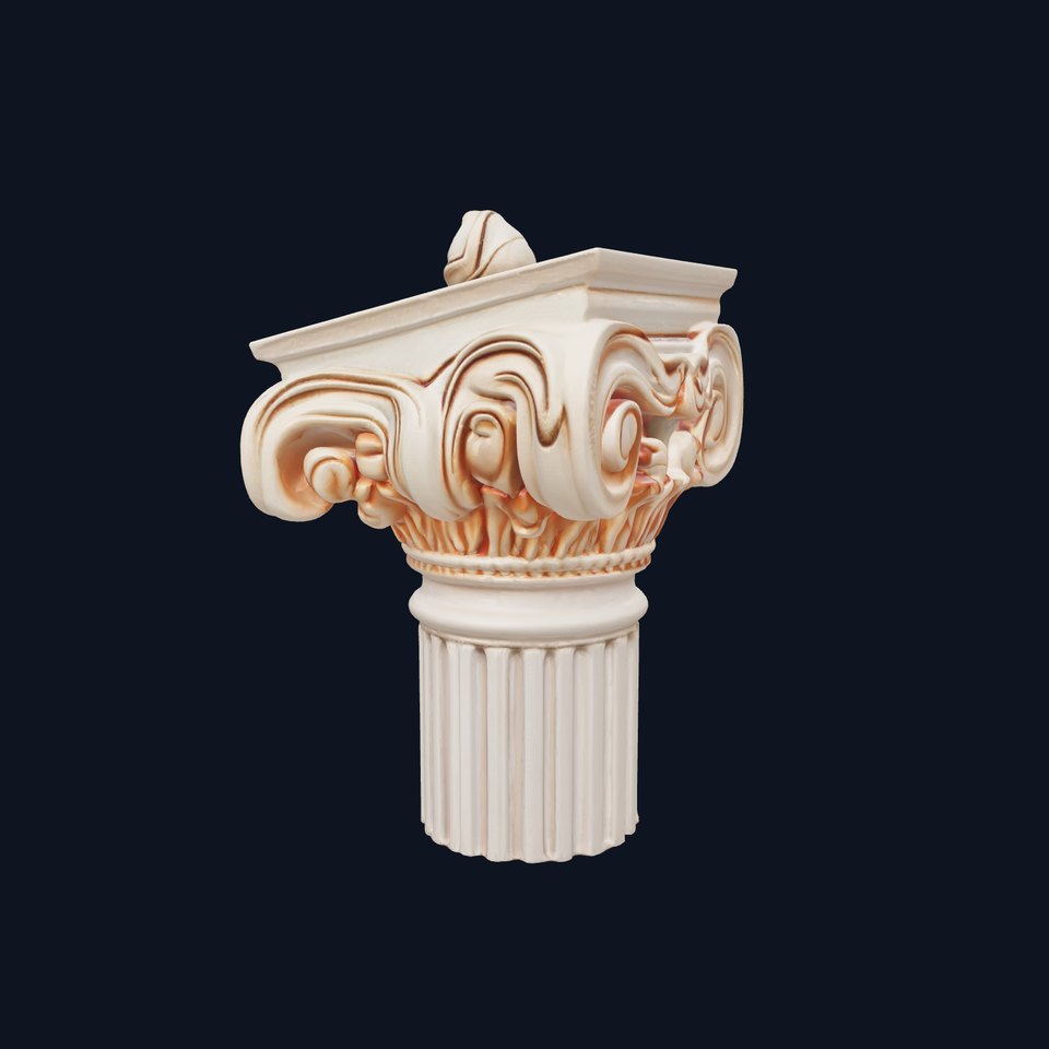 Baroque Column Intricate Swirl model pack viewer poster