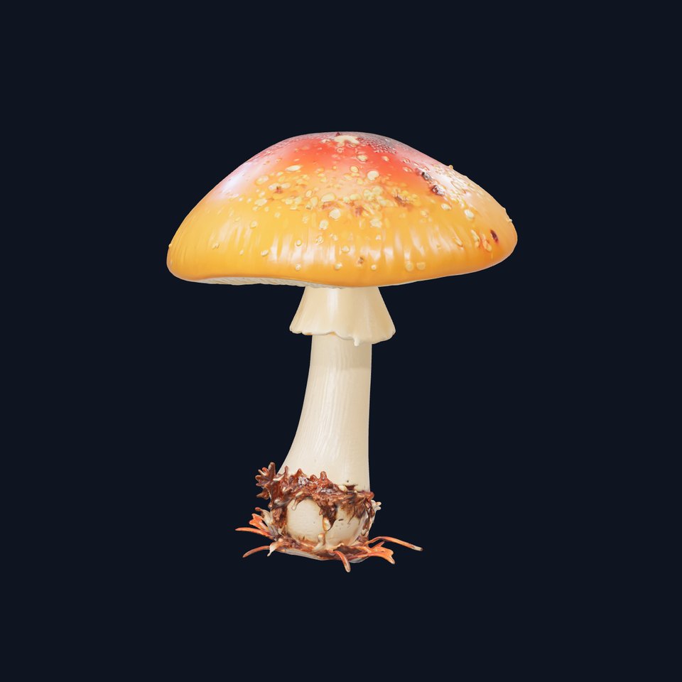 Chanterelle Mushroom Realistic Model Pack