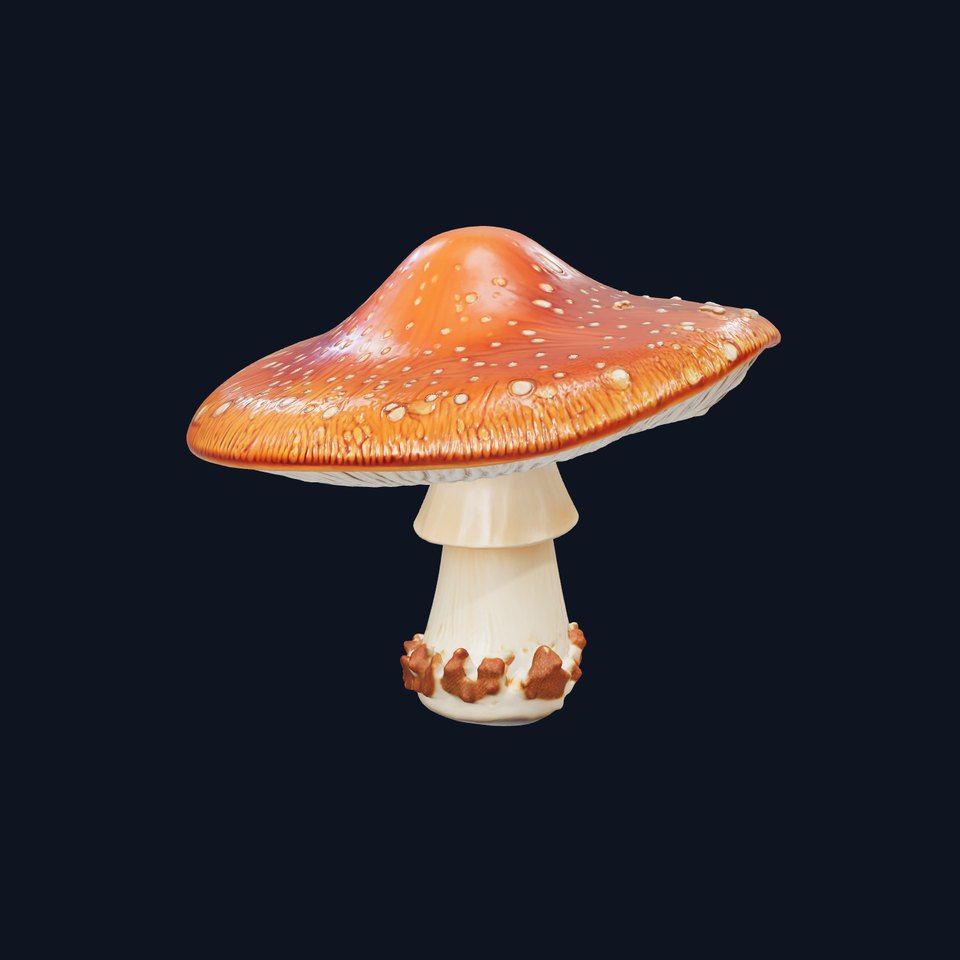 Chanterelle Dewy Mushroom Model Pack