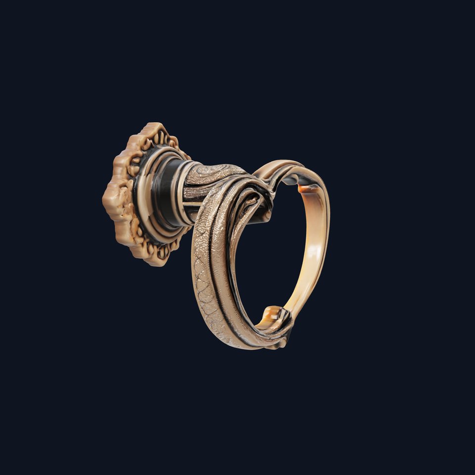 Art Nouveau Door Handle Sculpture model pack viewer poster