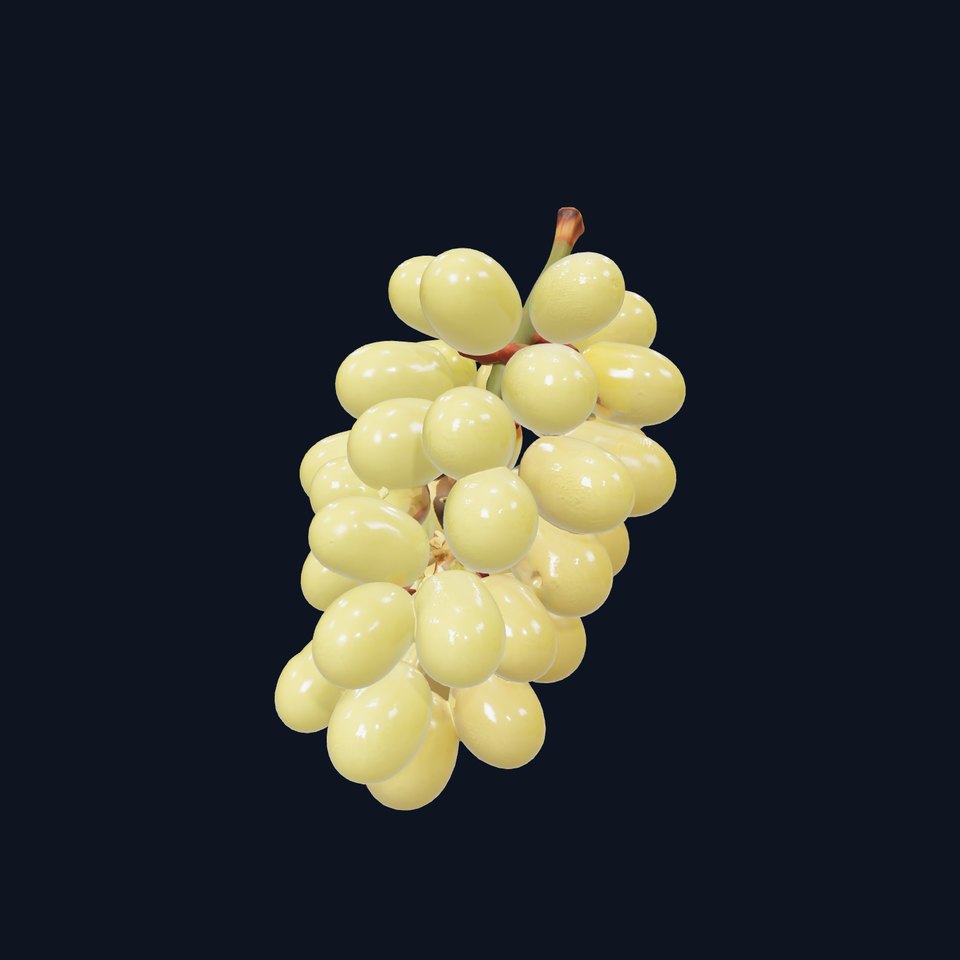Frosted Grape Bunch Realistic Model Pack