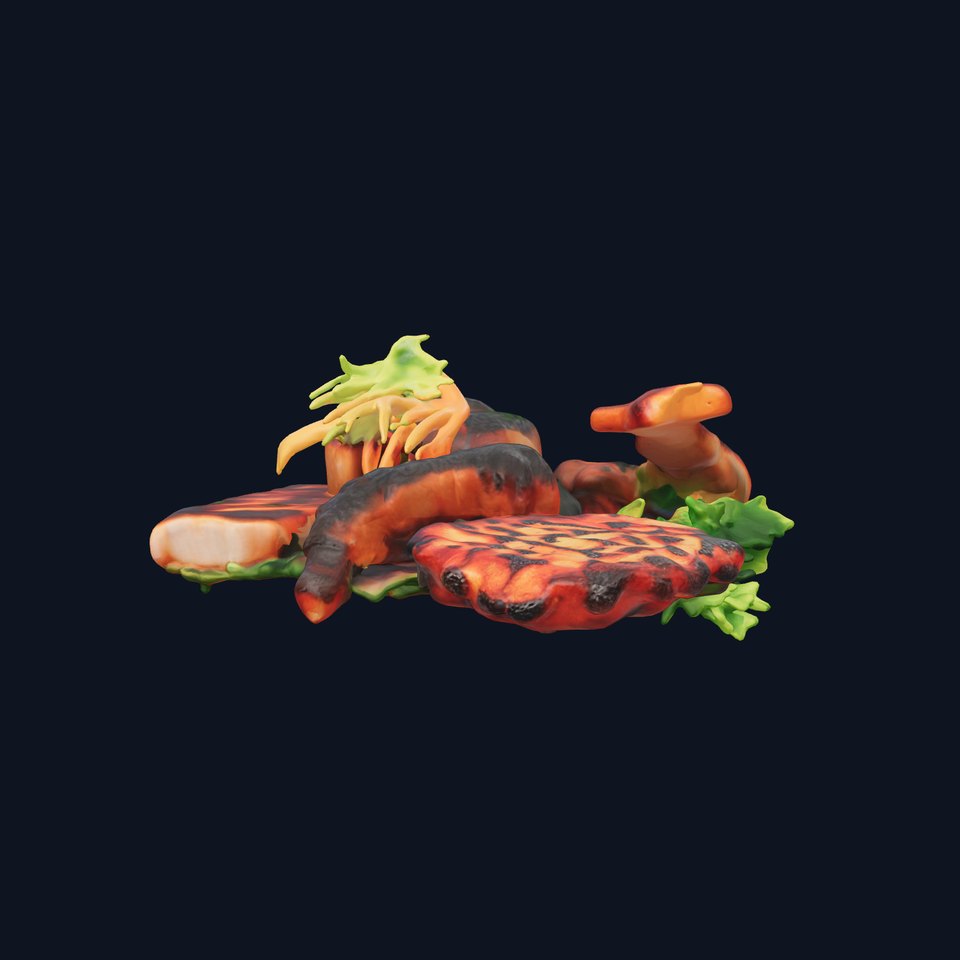 Gourmet BBQ Feast Presentation model pack