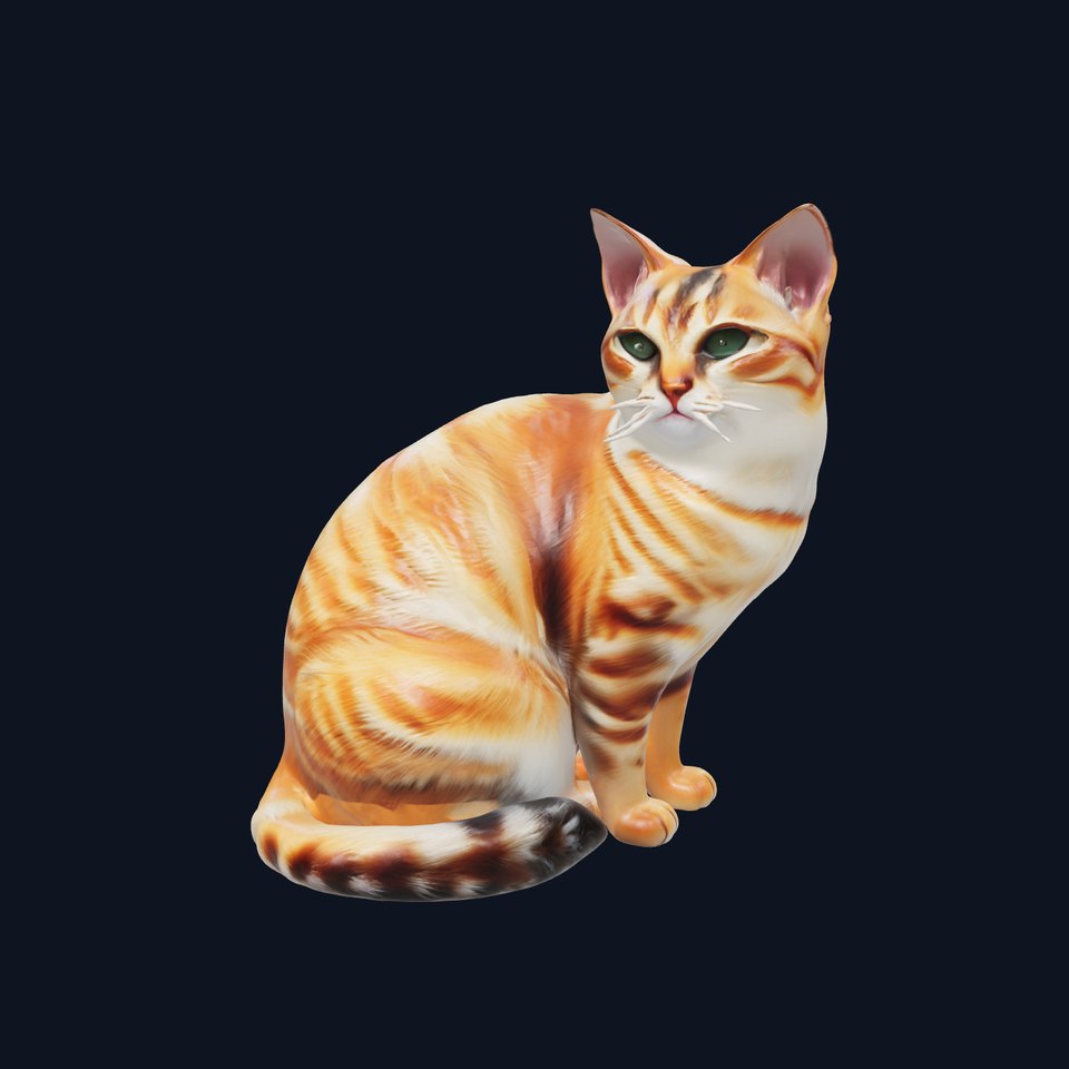 Realistic Domestic Cat 3D Model Pack