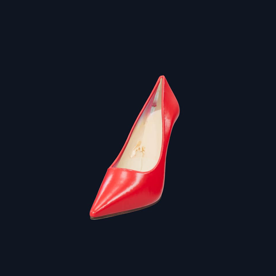 Elegant Red Stiletto Heel 3D model pack
