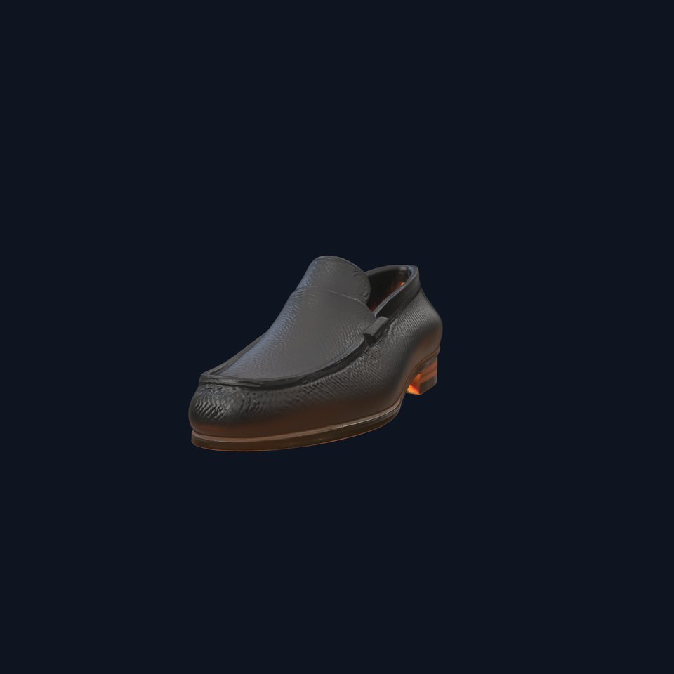 Black Leather Loafer Shoe Realistic Model Pack viewer poster
