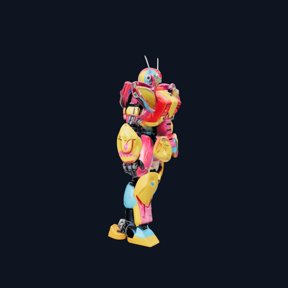 Colorful Humanoid Battle Robot Model Pack