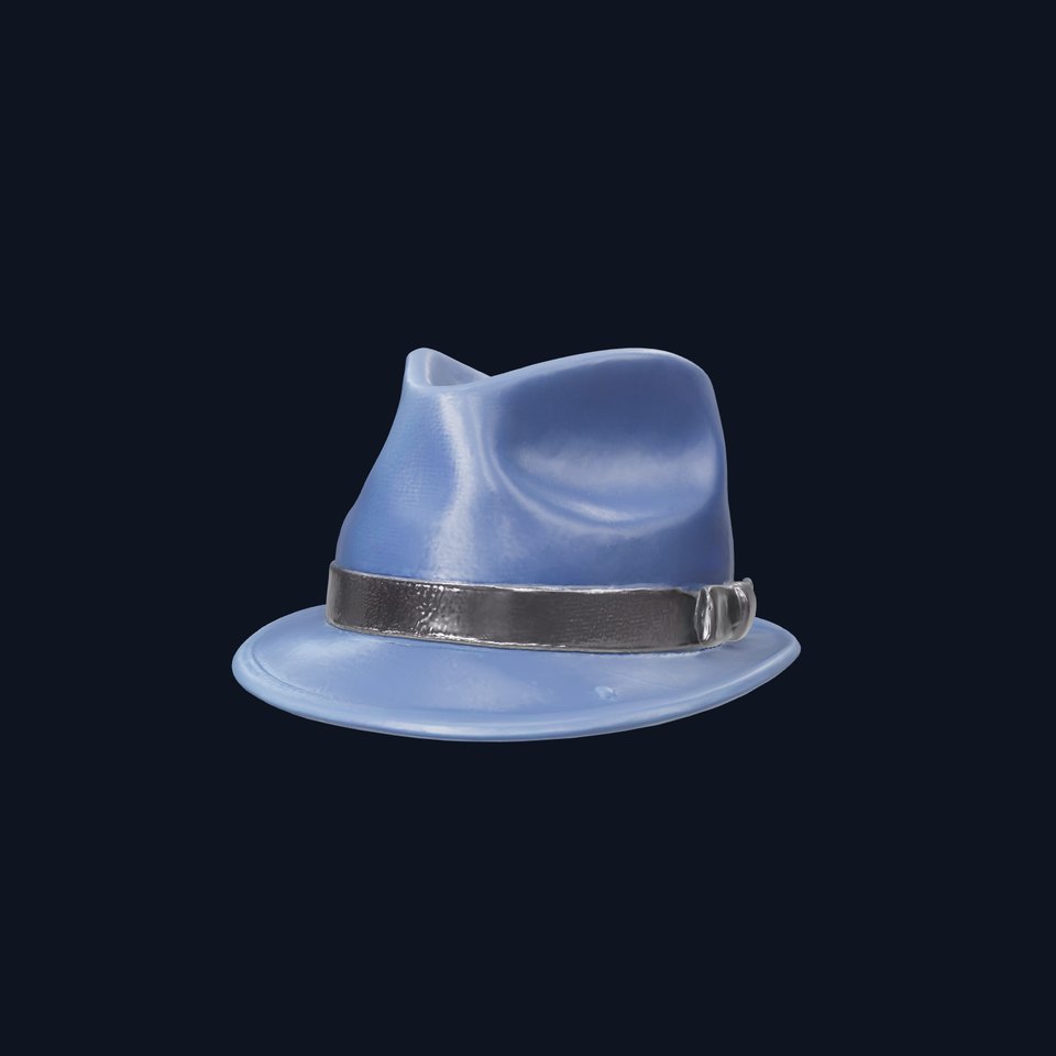 Classic Fedora Hat with Satin Band D Model Pack