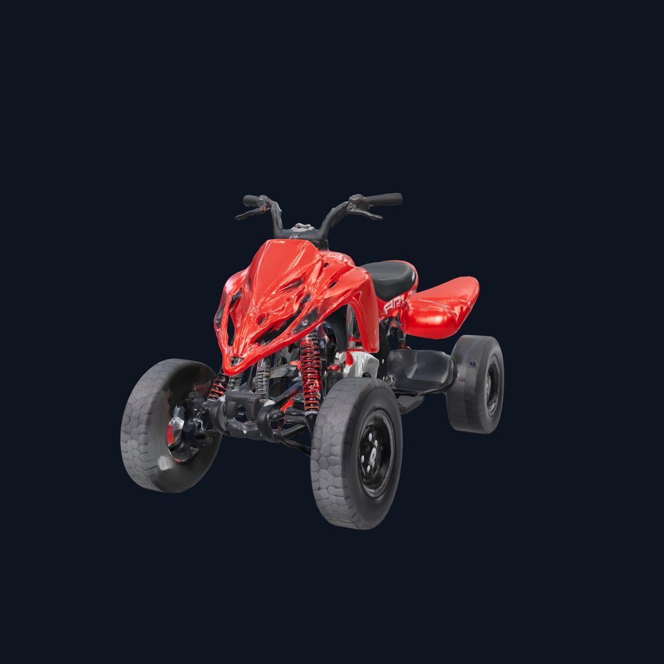 Glossy Red Racing Quad model pack