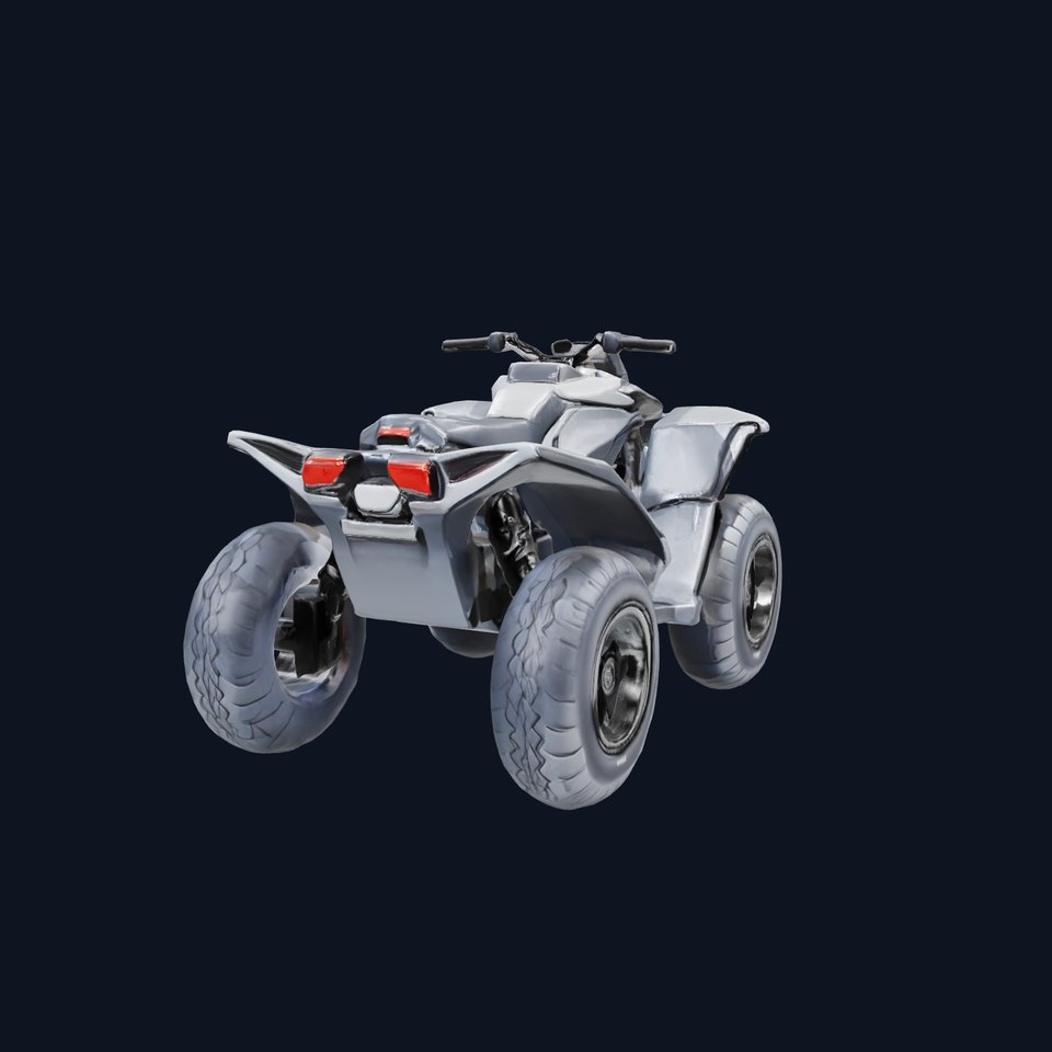 Futuristic Graphite Quad Bike model pack