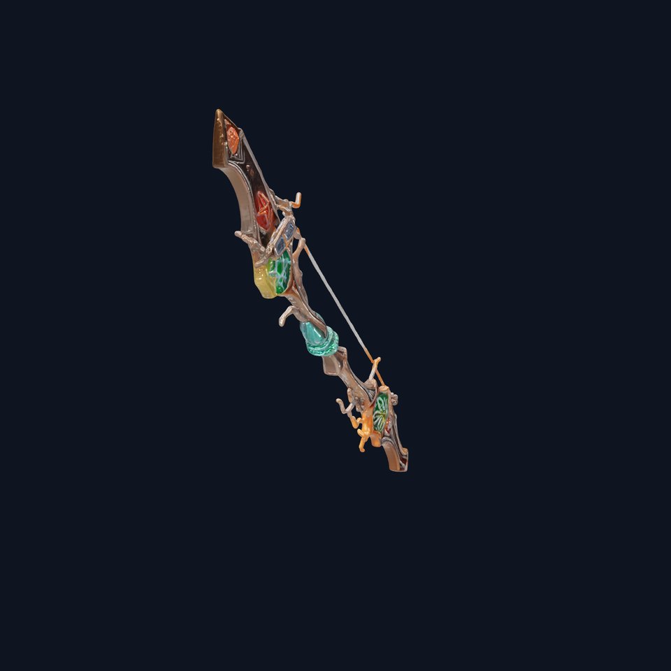 Wizards Arcane Bow with Glowing Glyphs model pack