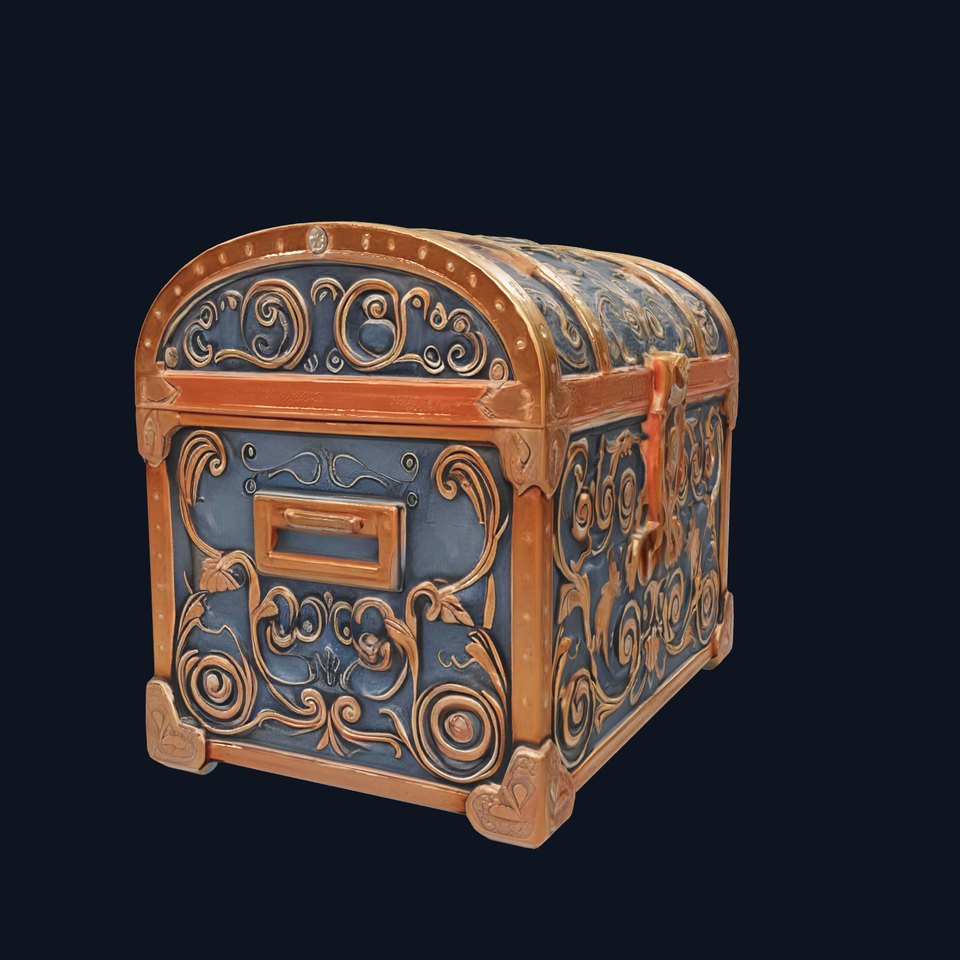 Magical Ornate Trunk with Scrollwork model pack