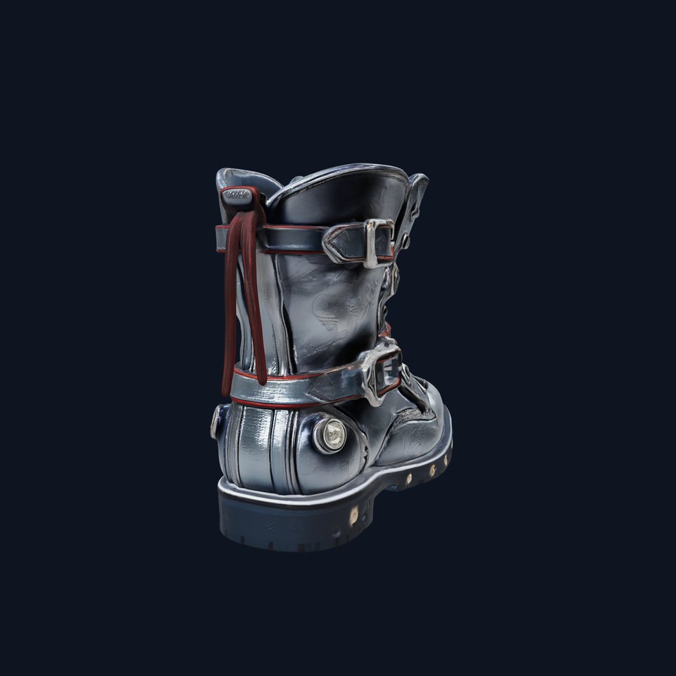 Magical RuneInscribed Silver Boot model pack
