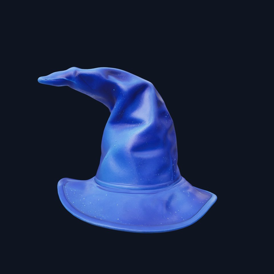 Merlin Wizards Hat Royal Blue model pack