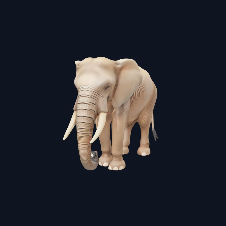 Elder Elephant Model Pack with Detailed Wrinkles