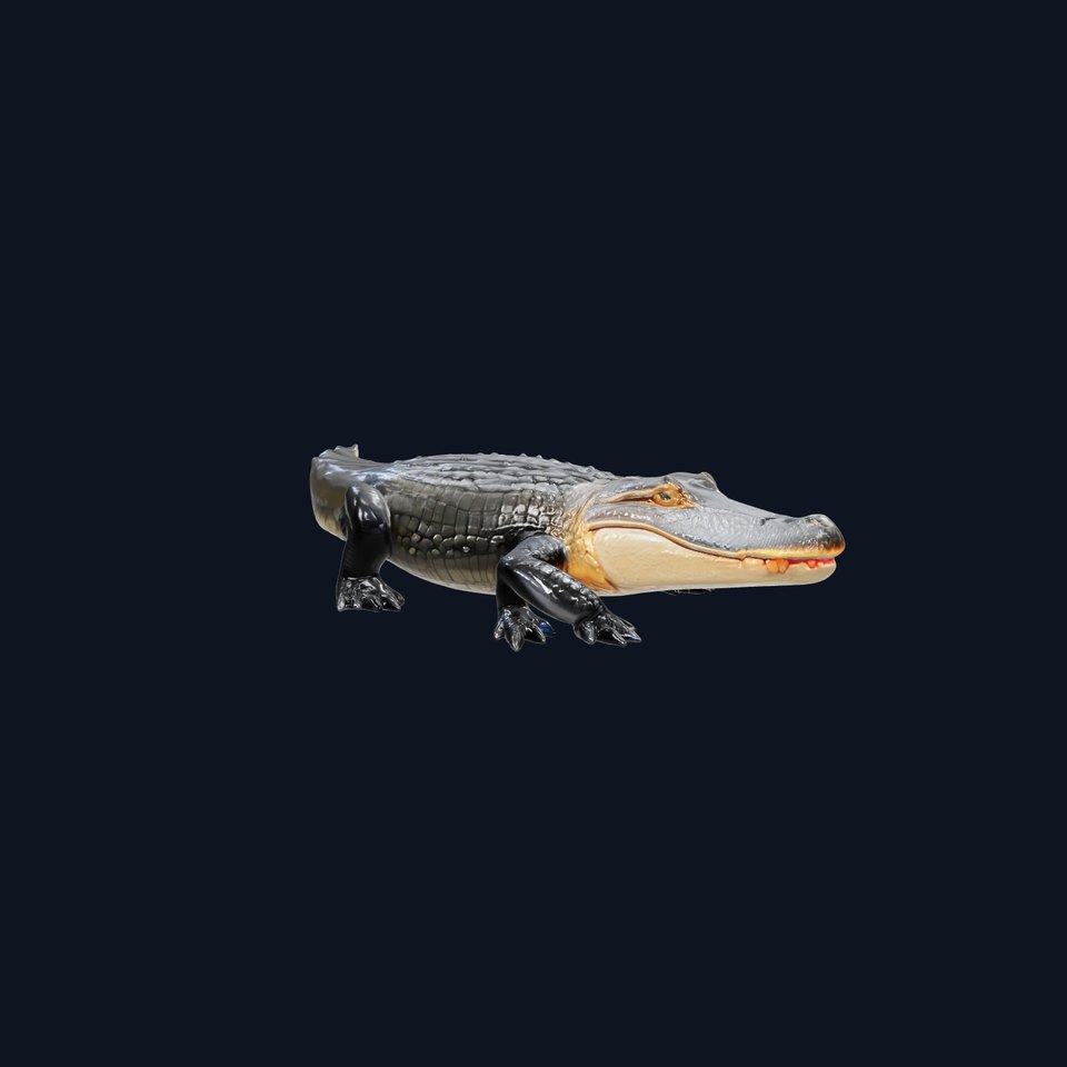 American Alligator D Model Pack with Detailed Textures