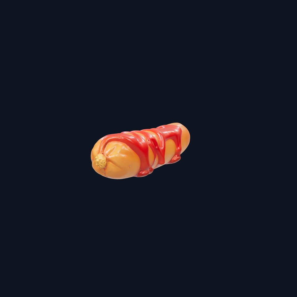Currywurst Sausage with Sauce D model pack