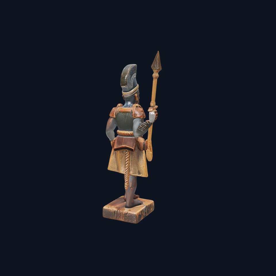 African Warrior Statuette Historical model pack