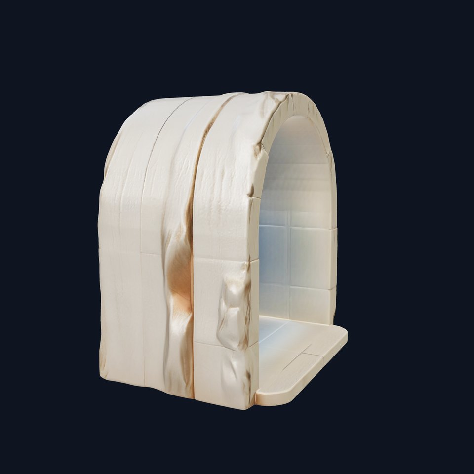 Intricate Stone Grotto Model Pack with Lighting