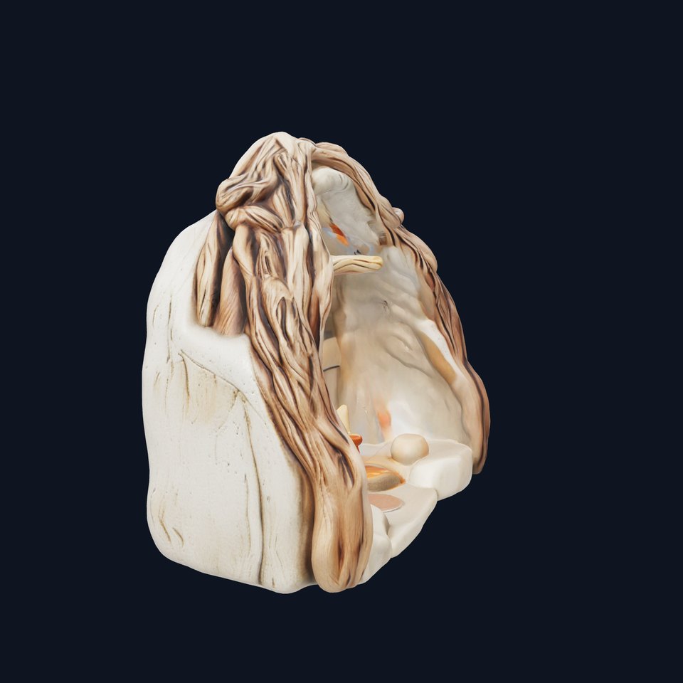 Grotto Driftwood Shelter Stone and Wood Retreat model pack