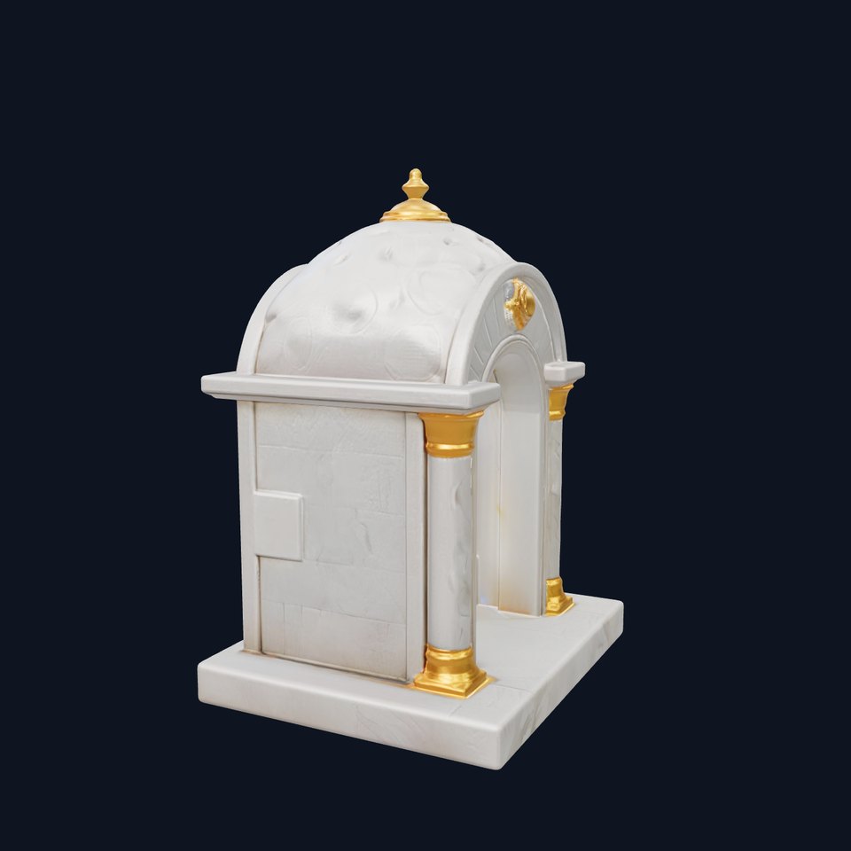 Grotto Stone Brass Accent Architecture model pack