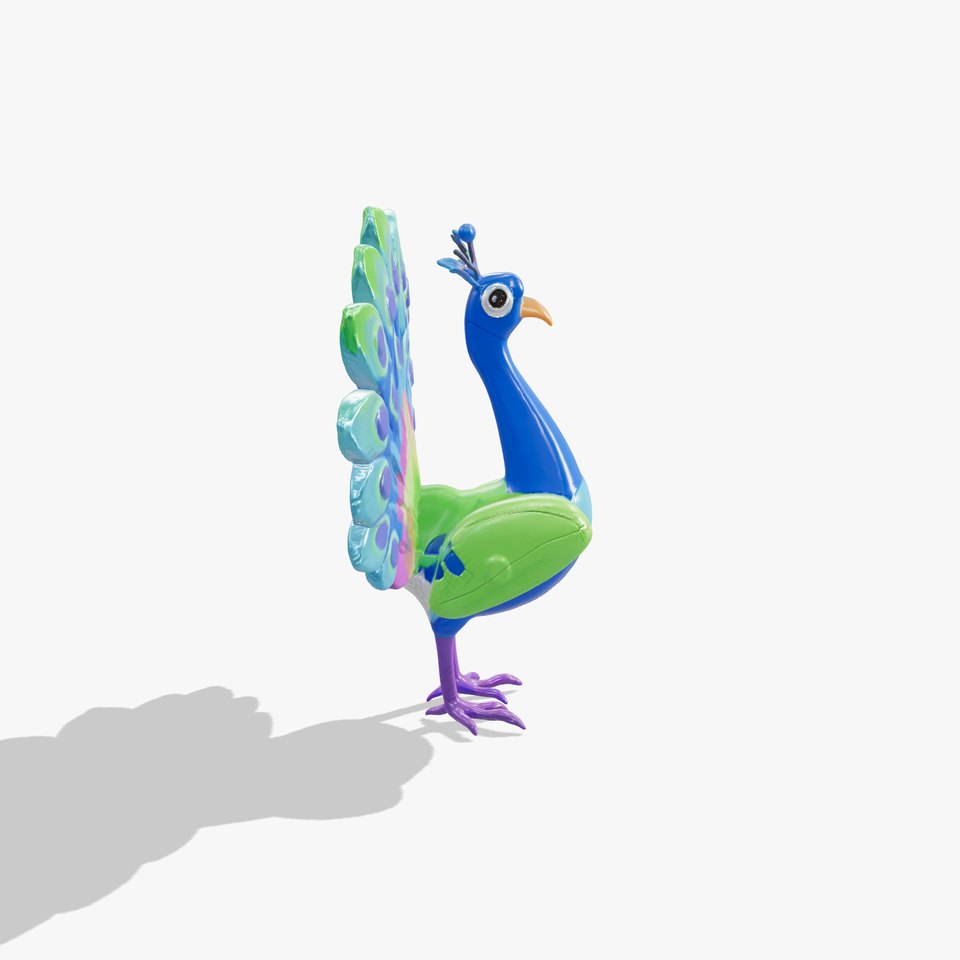 Inflatable Peacock Majestic Gradient model pack