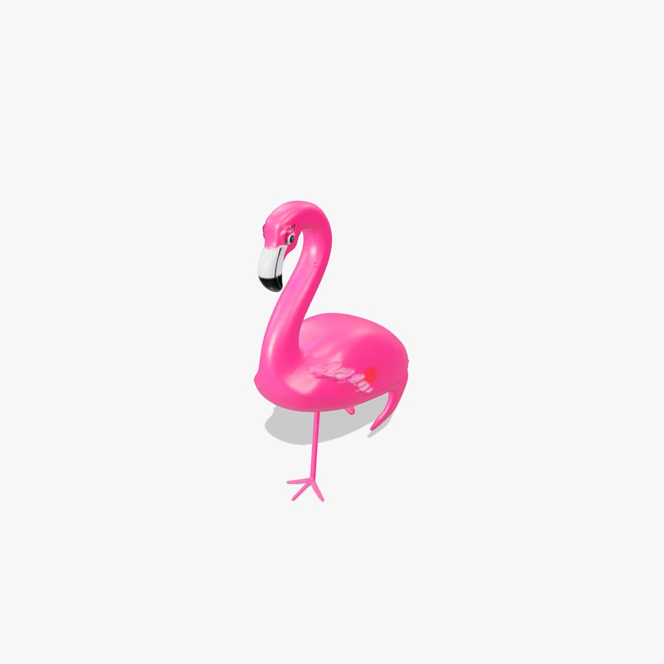 Inflatable Flamingo Pool Float D model pack