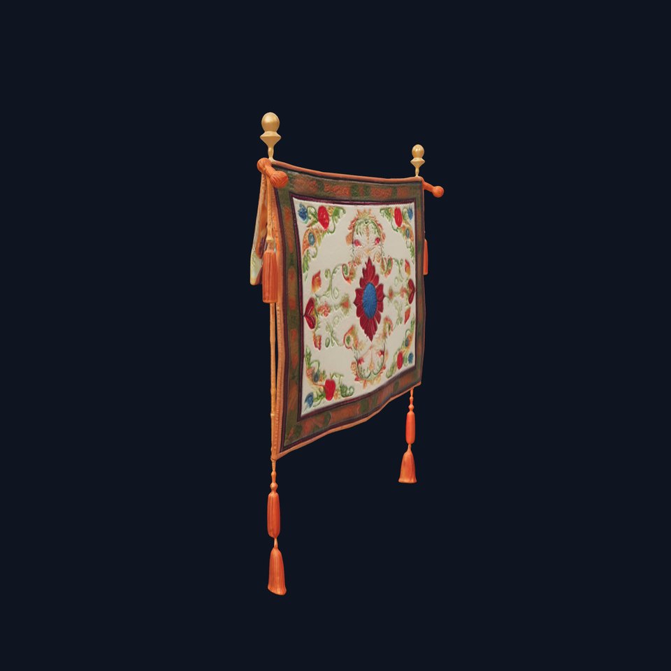 Ornate Medieval Tapestry Embroidery model pack