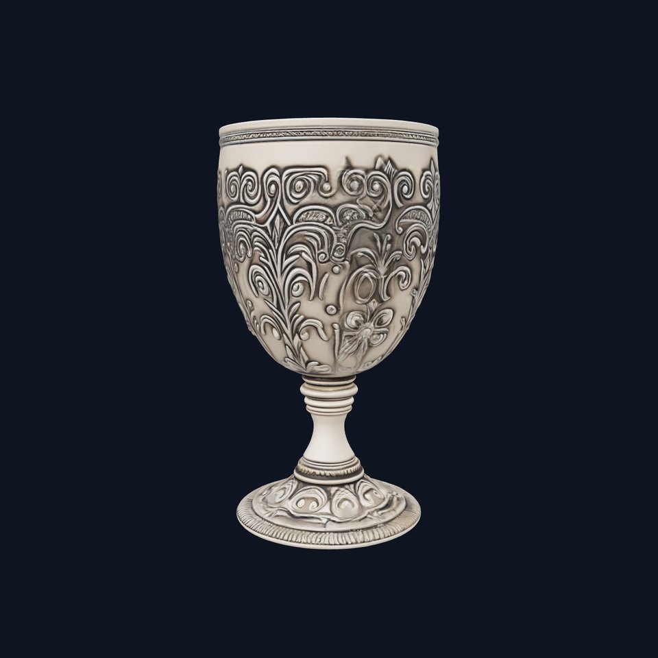 Intricate Medieval Goblet model pack viewer poster