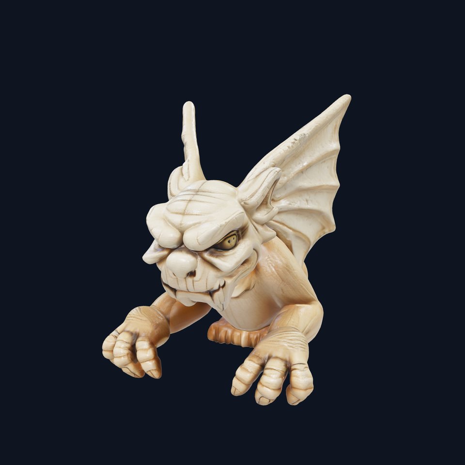Antique Stone Gargoyle Statue model pack