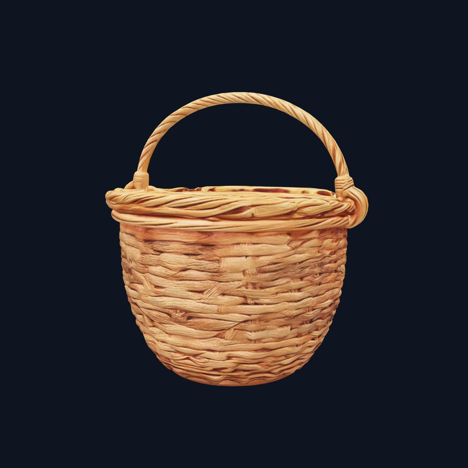 Country Style Woven Basket D Model Pack viewer poster