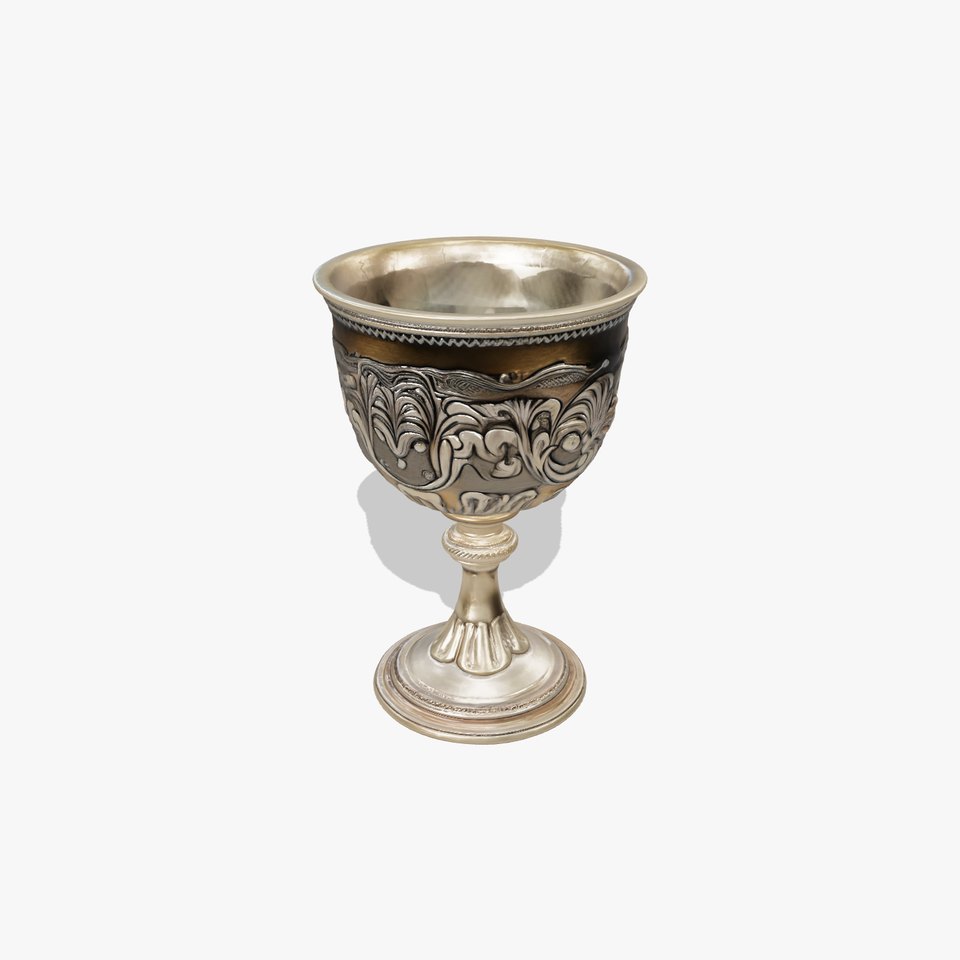 Ornate Vintage Silver Goblet model pack