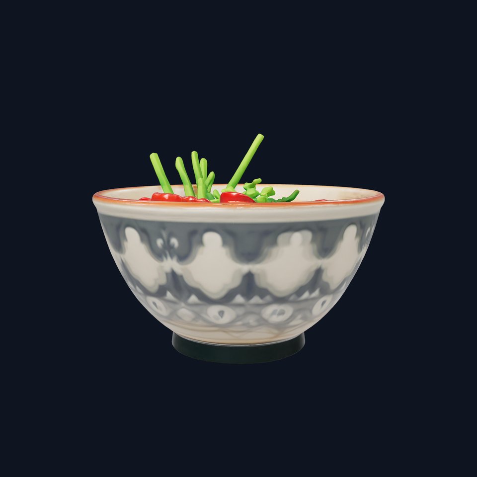 Gourmet Ramen Bowl with Pork and Egg D model pack viewer poster