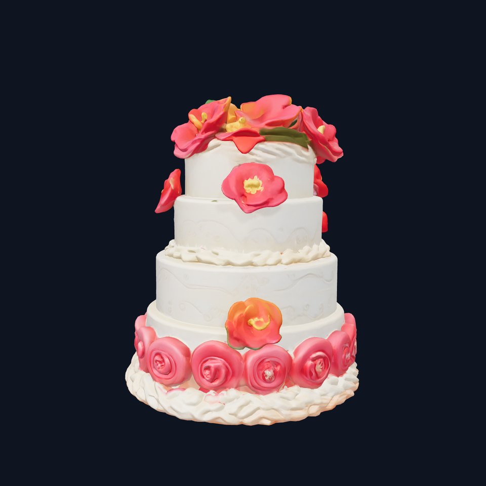 Festive MultiTier Celebration Cake model pack viewer poster