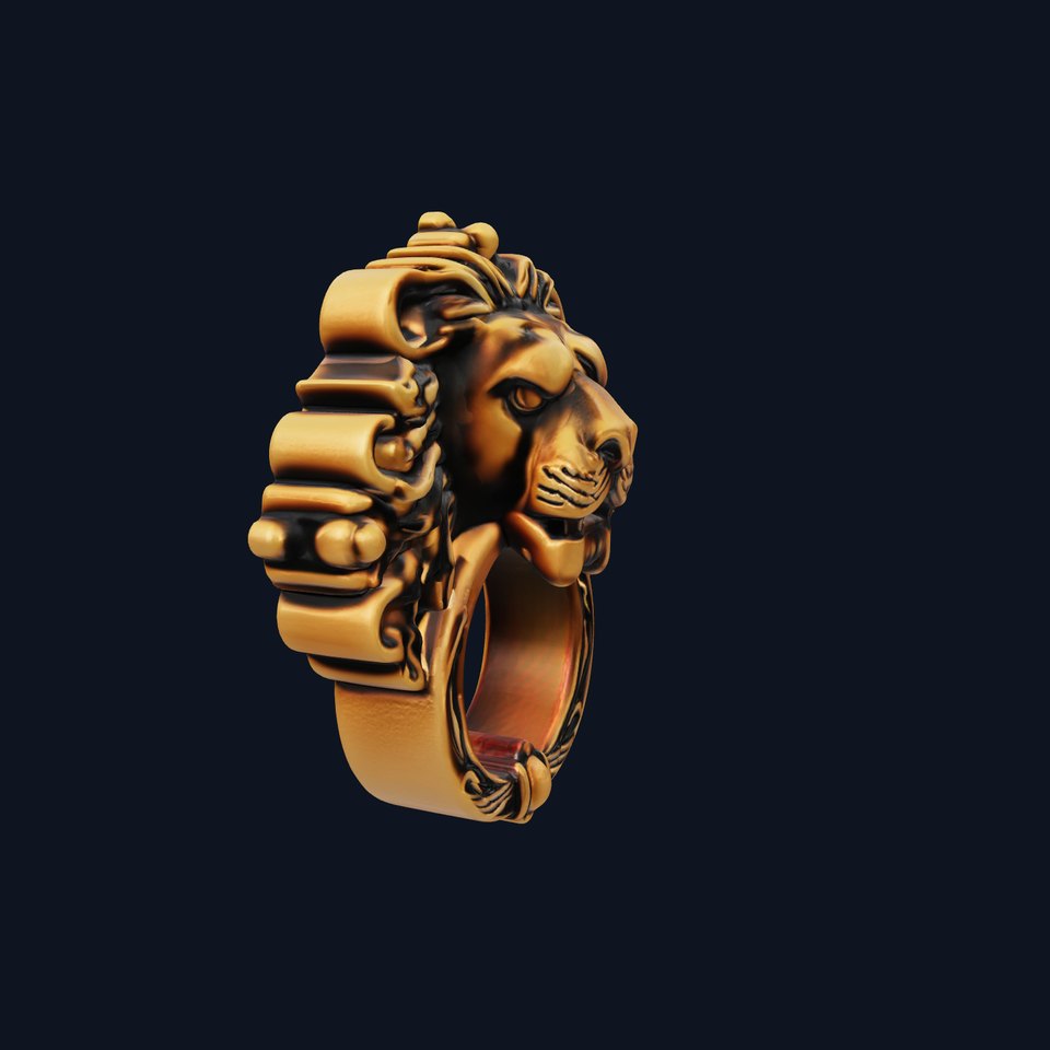 Lion Head Castle Door Knocker Model Pack