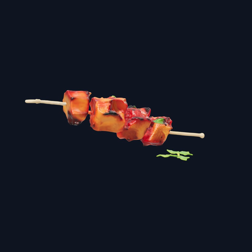 Grilled Kebab Skewer model pack