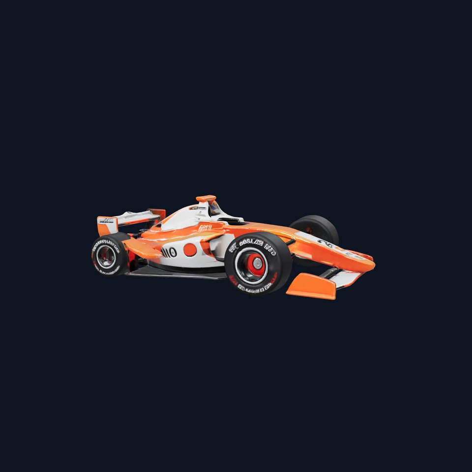 Formula  Glossy Orange White Automobile model pack