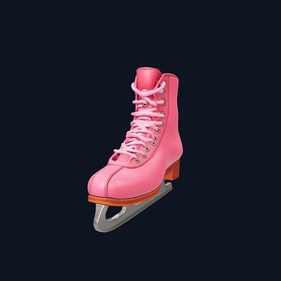 Kids Leather Figure Skate Model Pack for D Rendering