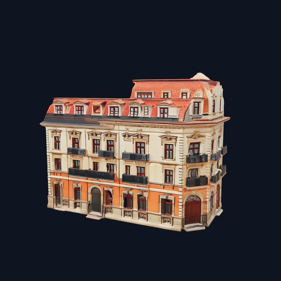 Classic Italian Mansion Baroque Architecture model pack