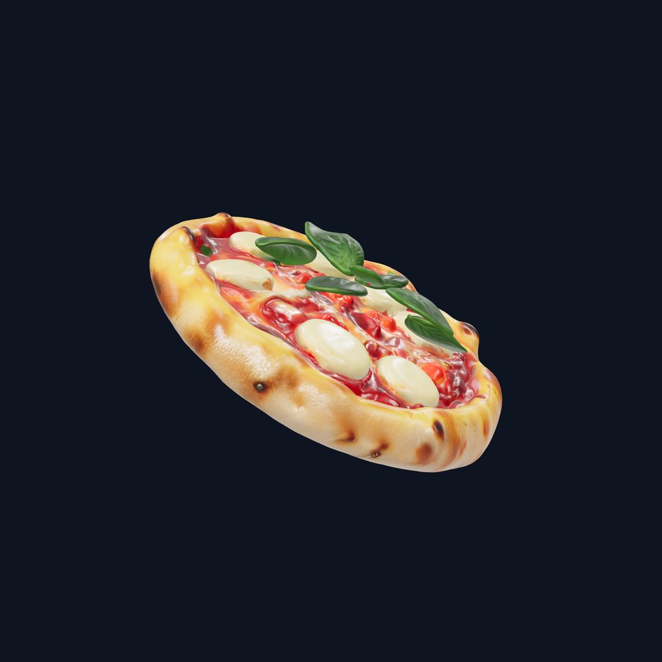 Neapolitan Pizza Gourmet Crust Sculpture model pack