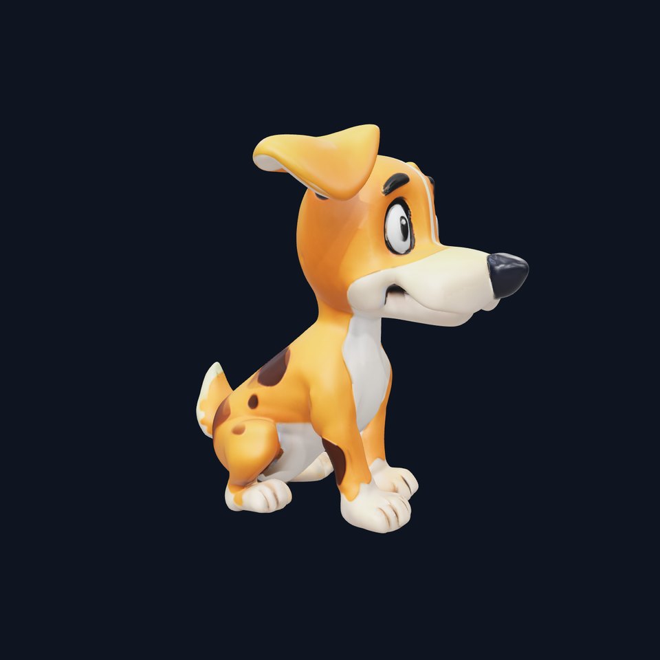Cute Cartoon Dog Character model pack viewer poster