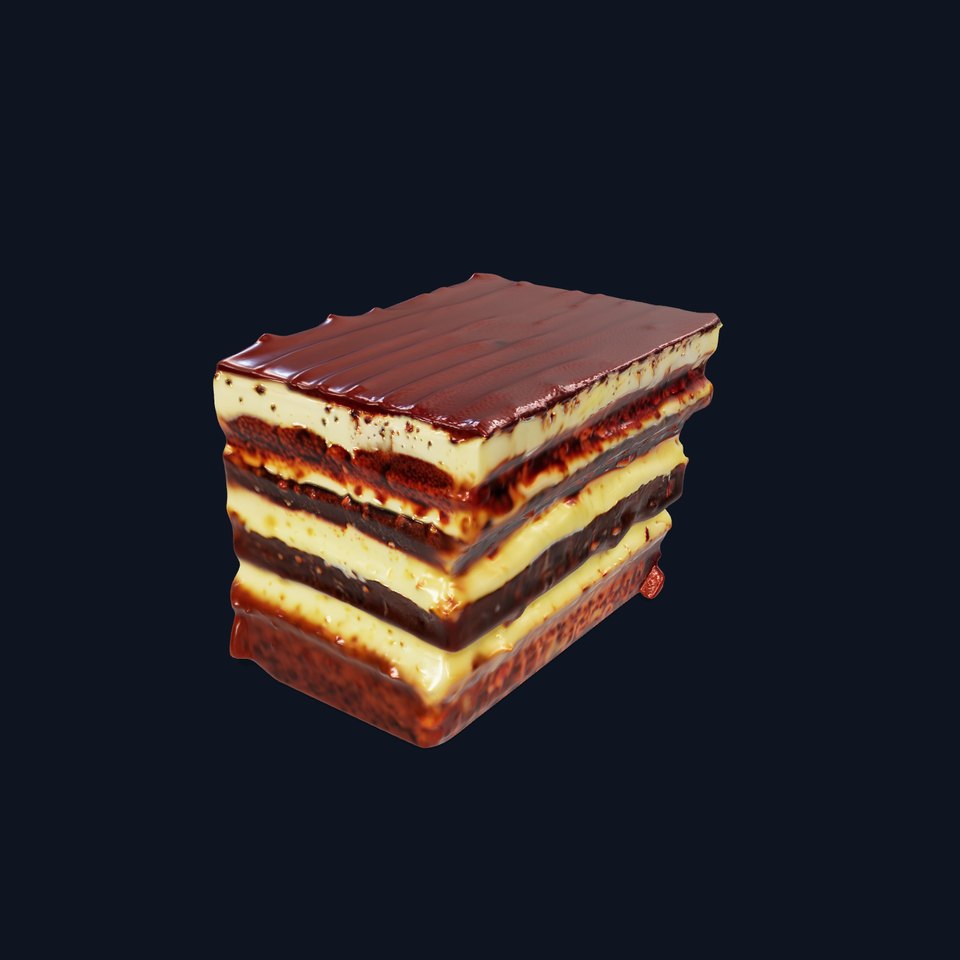 Tiramisu Dessert Layered Cake model pack