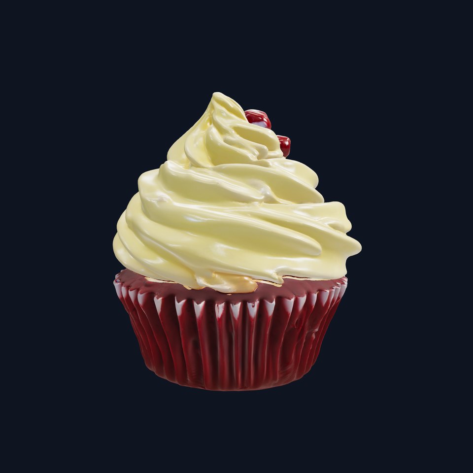 Delicious Red Velvet Cupcake model pack