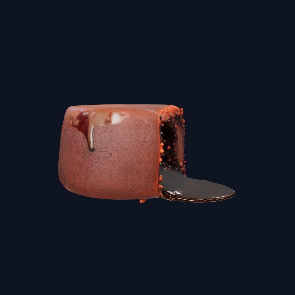 Chocolate Lava Cake Dessert model pack