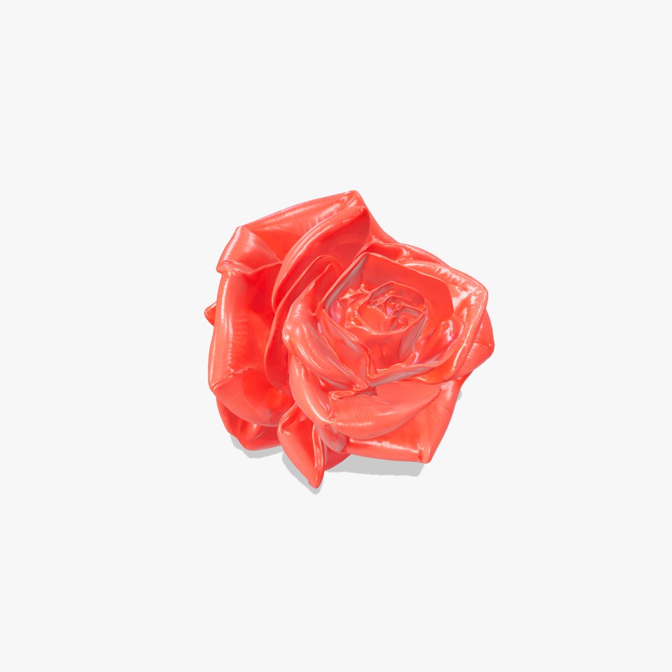 Red Origami Rose Model Pack