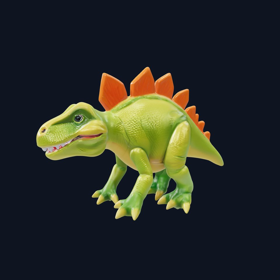 Cartoon Dinosaur Model Pack with Textured Detail