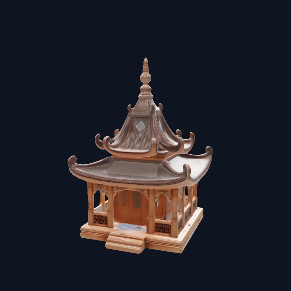 Traditional Pagoda Model Pack for Architectural Visualization viewer poster